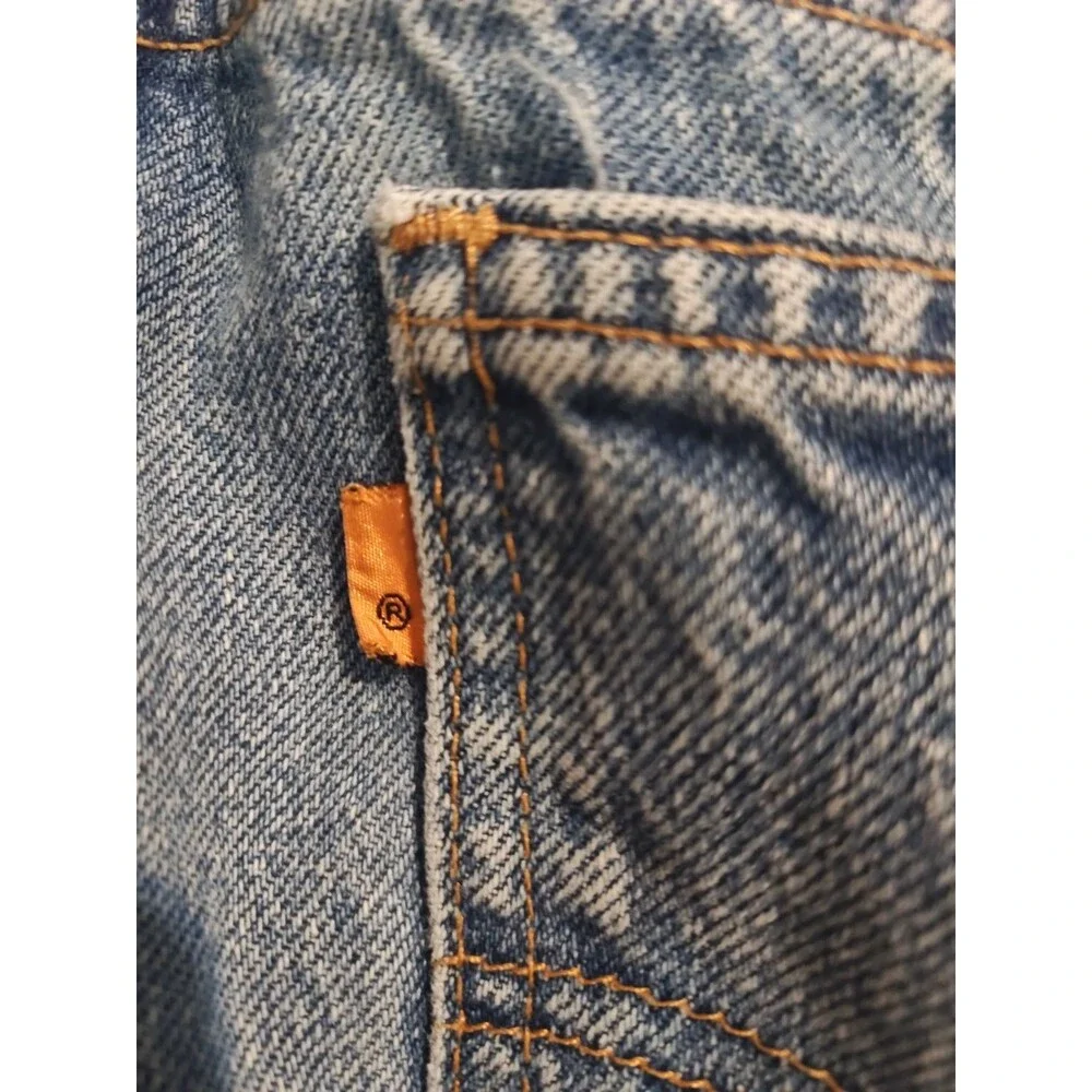 VTG 90s Levis 517 Jeans Mens 38x30 Blue Bootcut Orange Tab Denim Made In USA